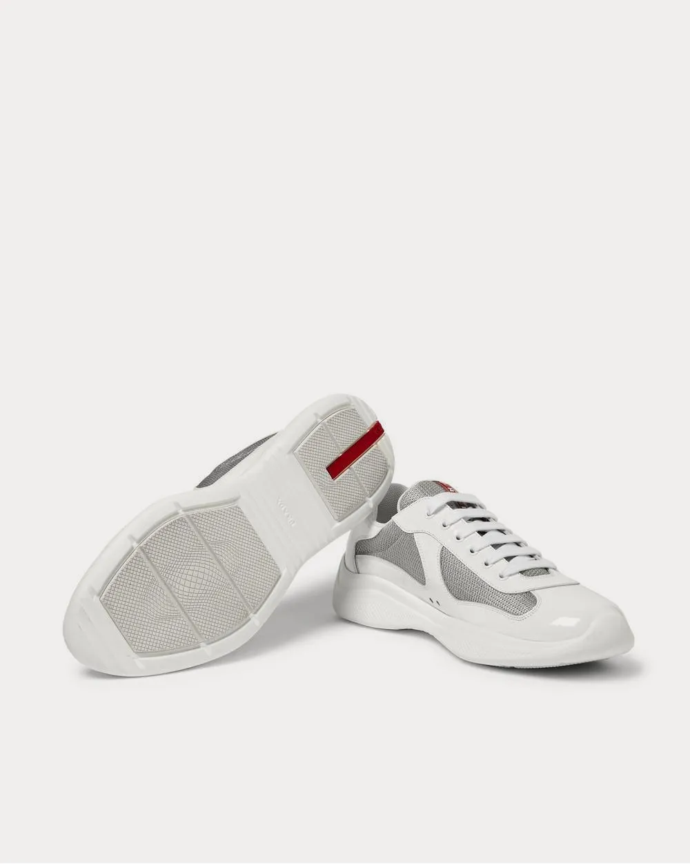 America's Cup Patent-Leather and Mesh  White low top sneakers