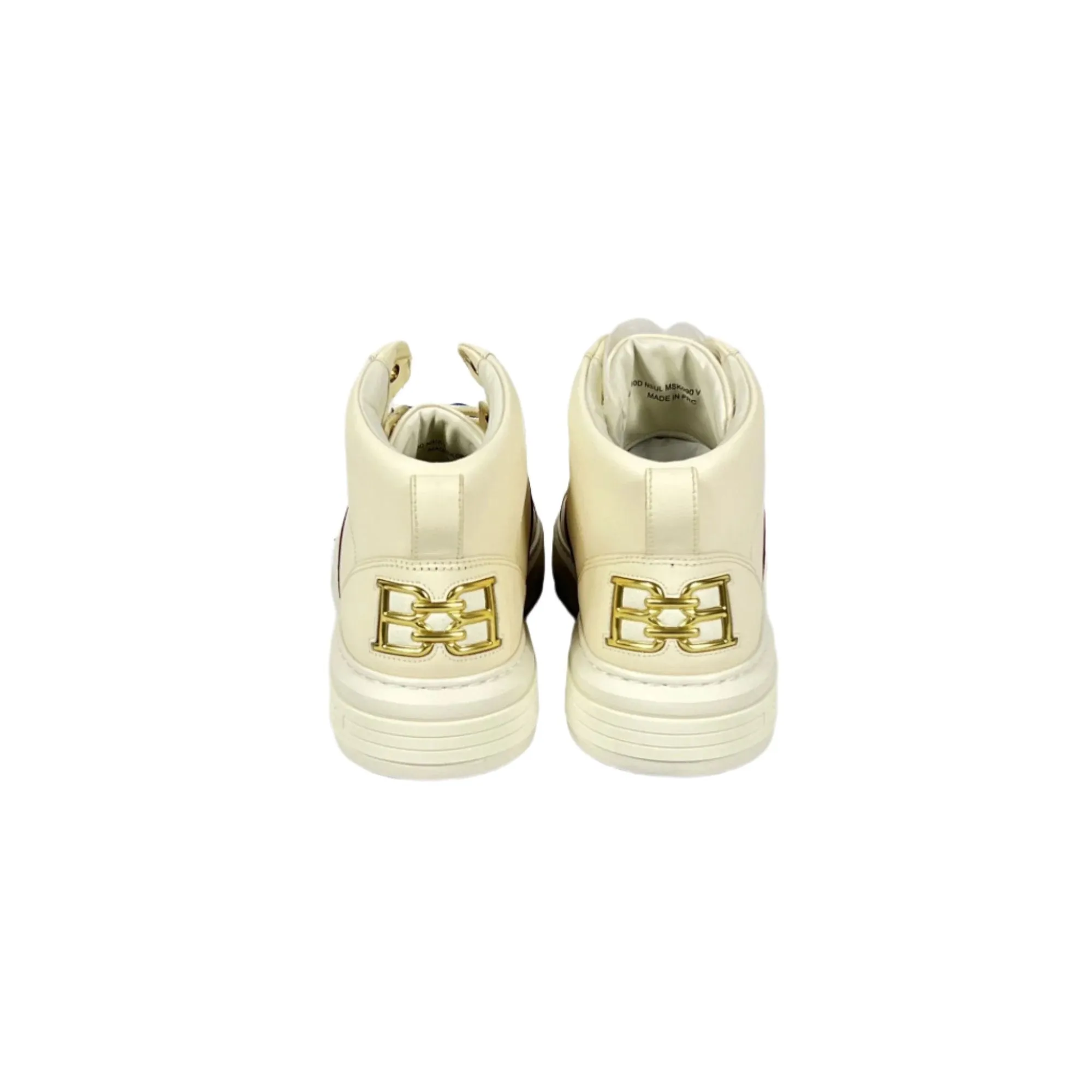 Bally Meson Bone Mid Top Leather Sneakers