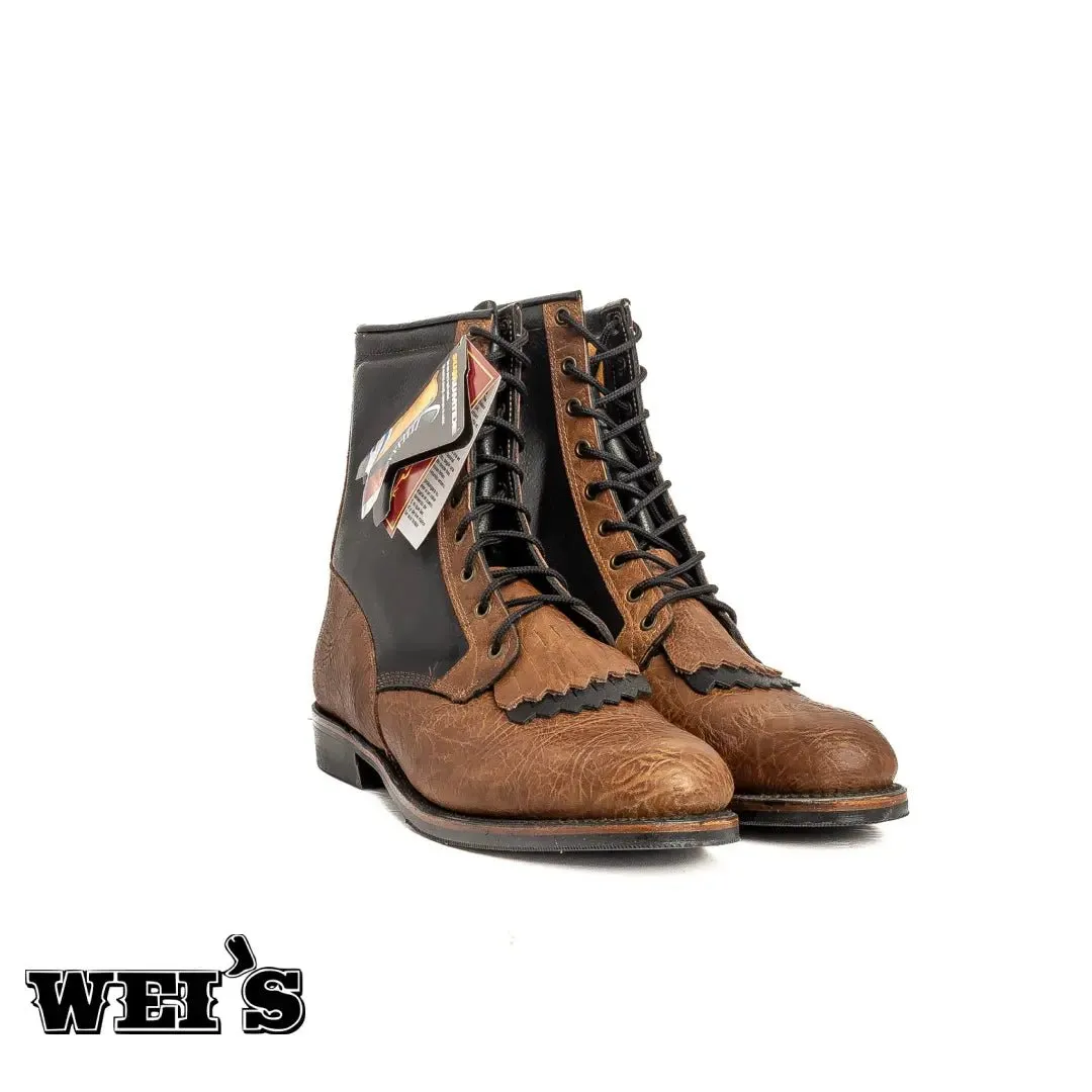 Boulet Men's Cowboy Boots Medium Round Toe in Brown/Black