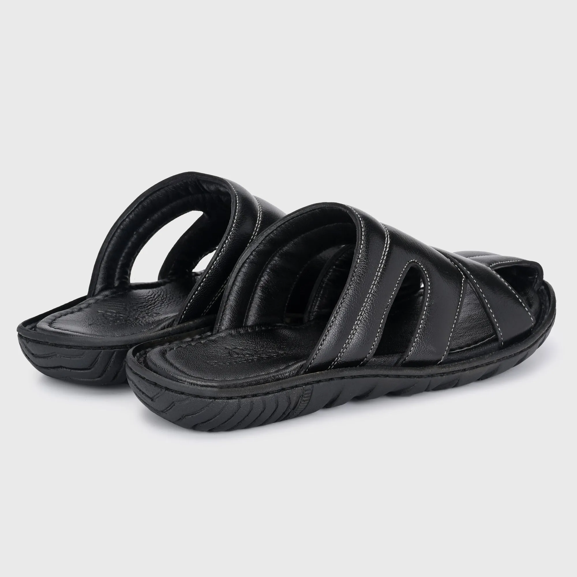 Chic Retreat Premium Leather Slippers for Men
