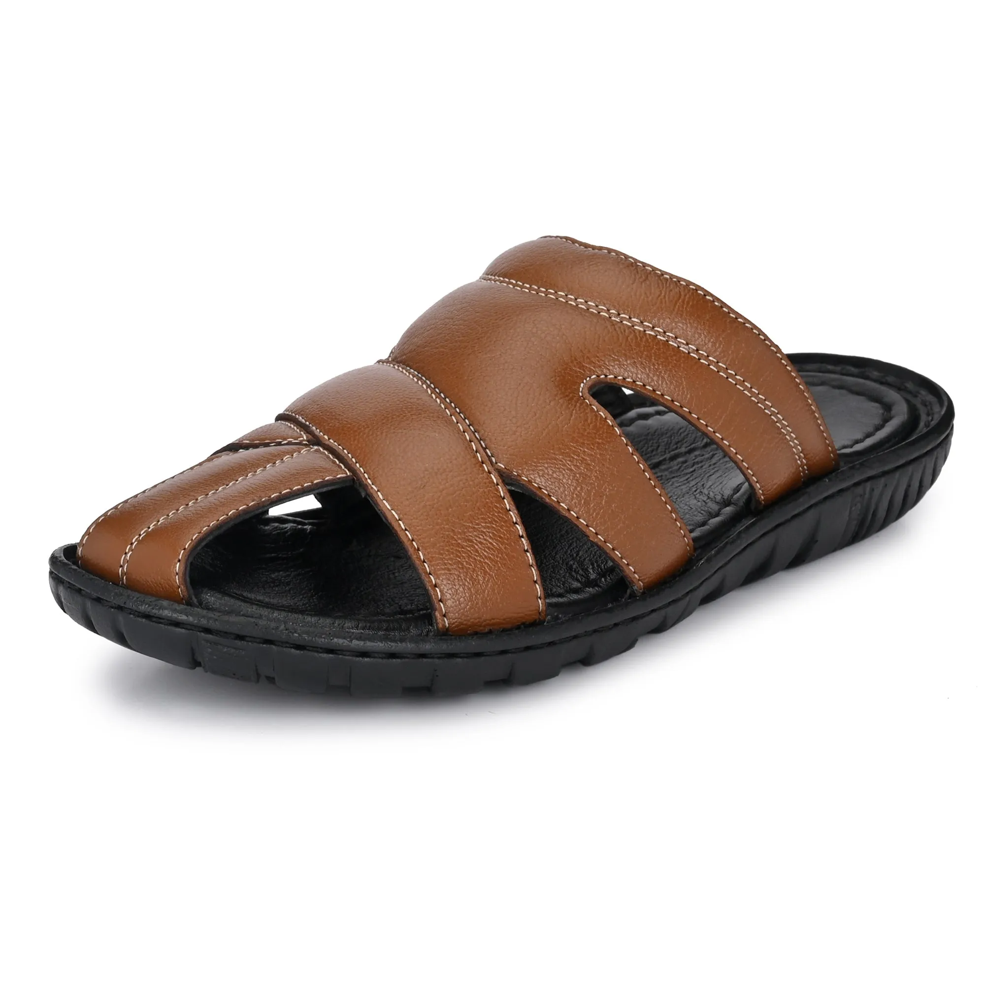 Chic Retreat Premium Leather Slippers for Men