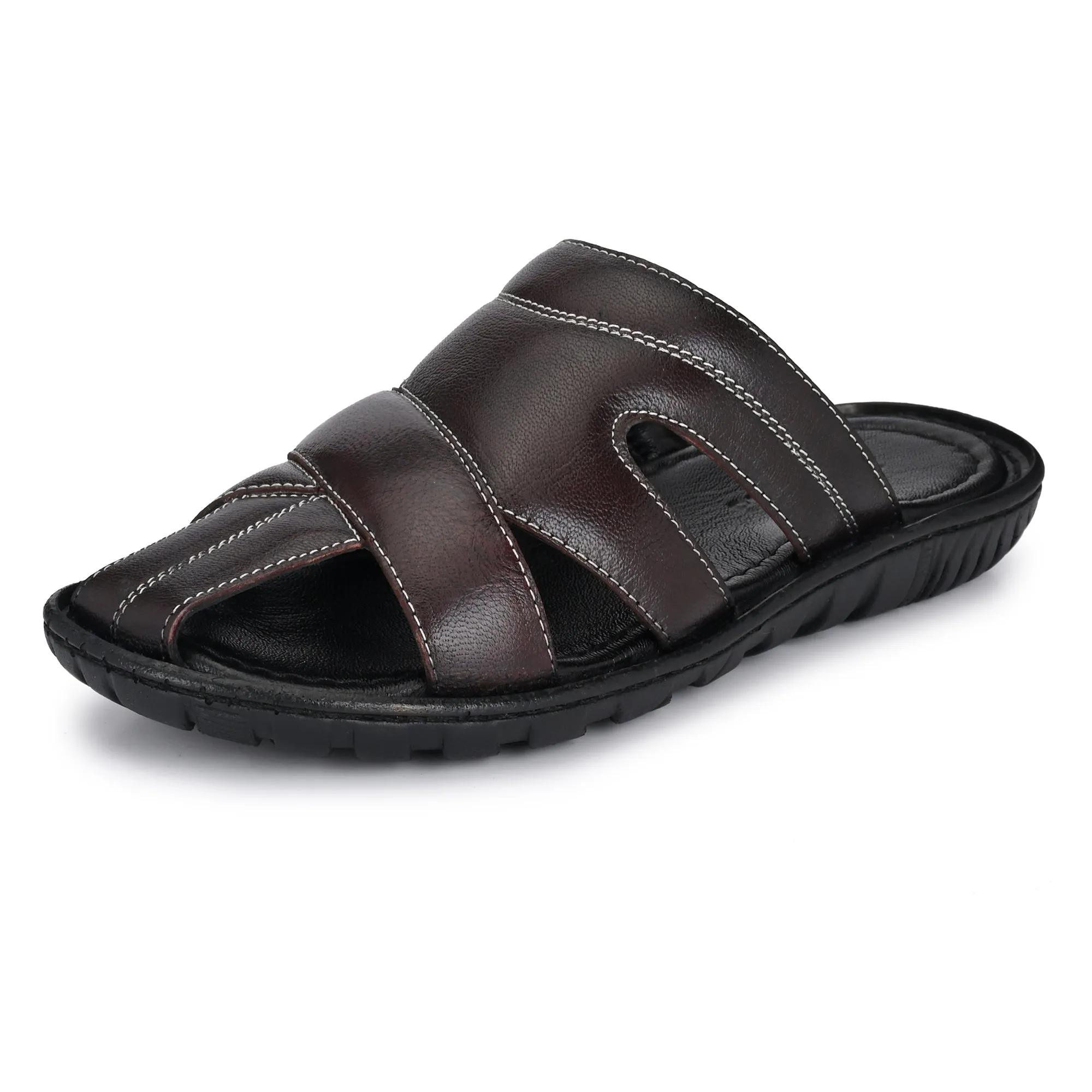 Chic Retreat Premium Leather Slippers for Men