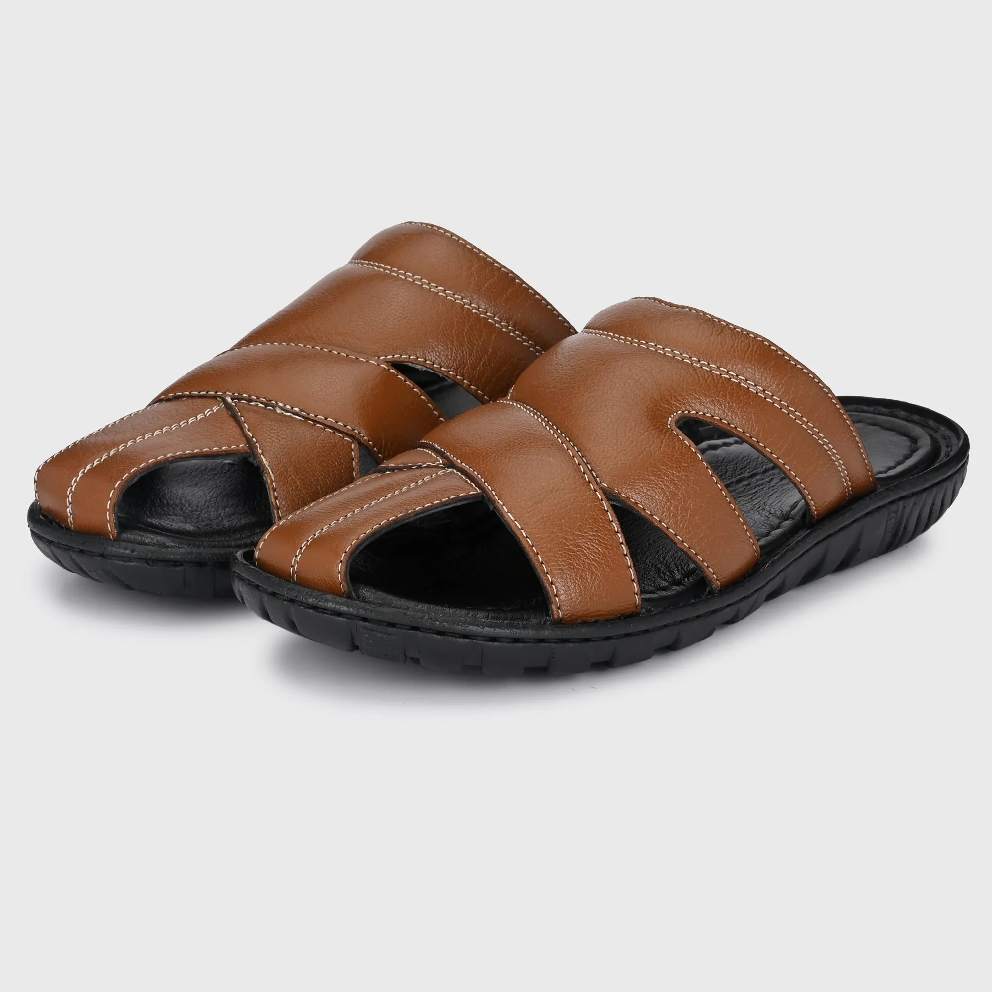 Chic Retreat Premium Leather Slippers for Men
