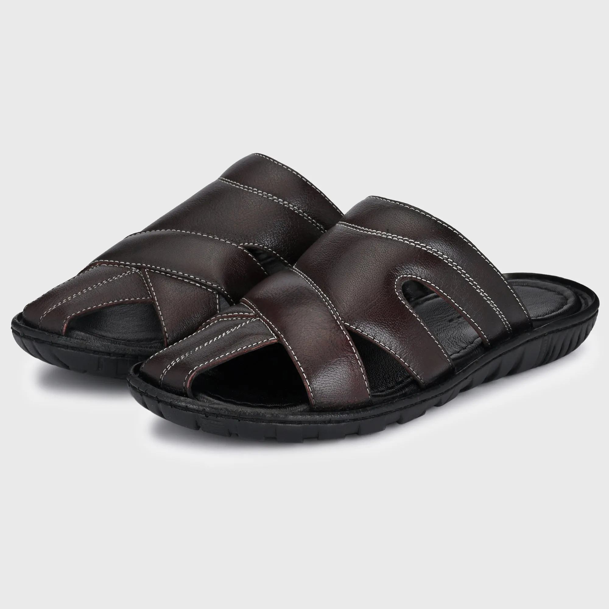 Chic Retreat Premium Leather Slippers for Men