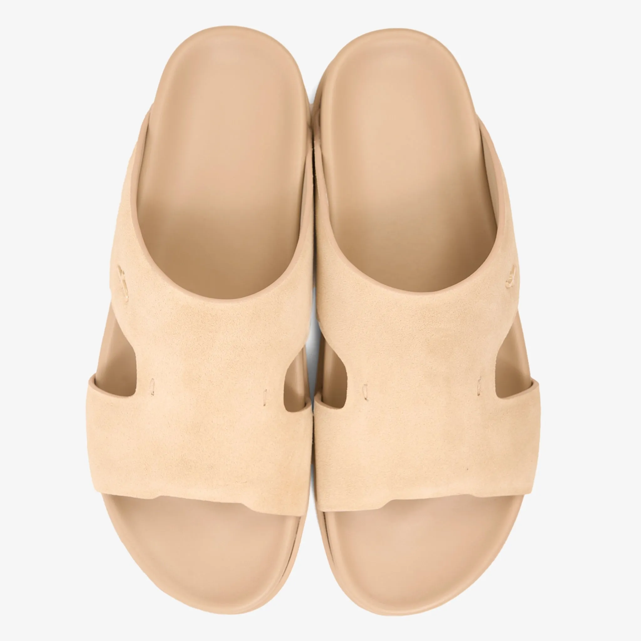 FARADA MODERN MINIMALIST SUEDE NEUTRAL TONE ARABIC SANDALS MASTICE