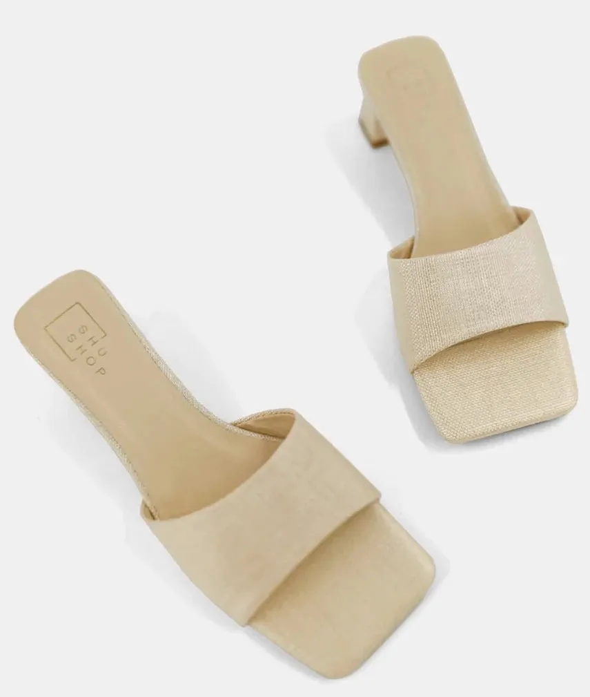 Fortune Nude Woven Sandal