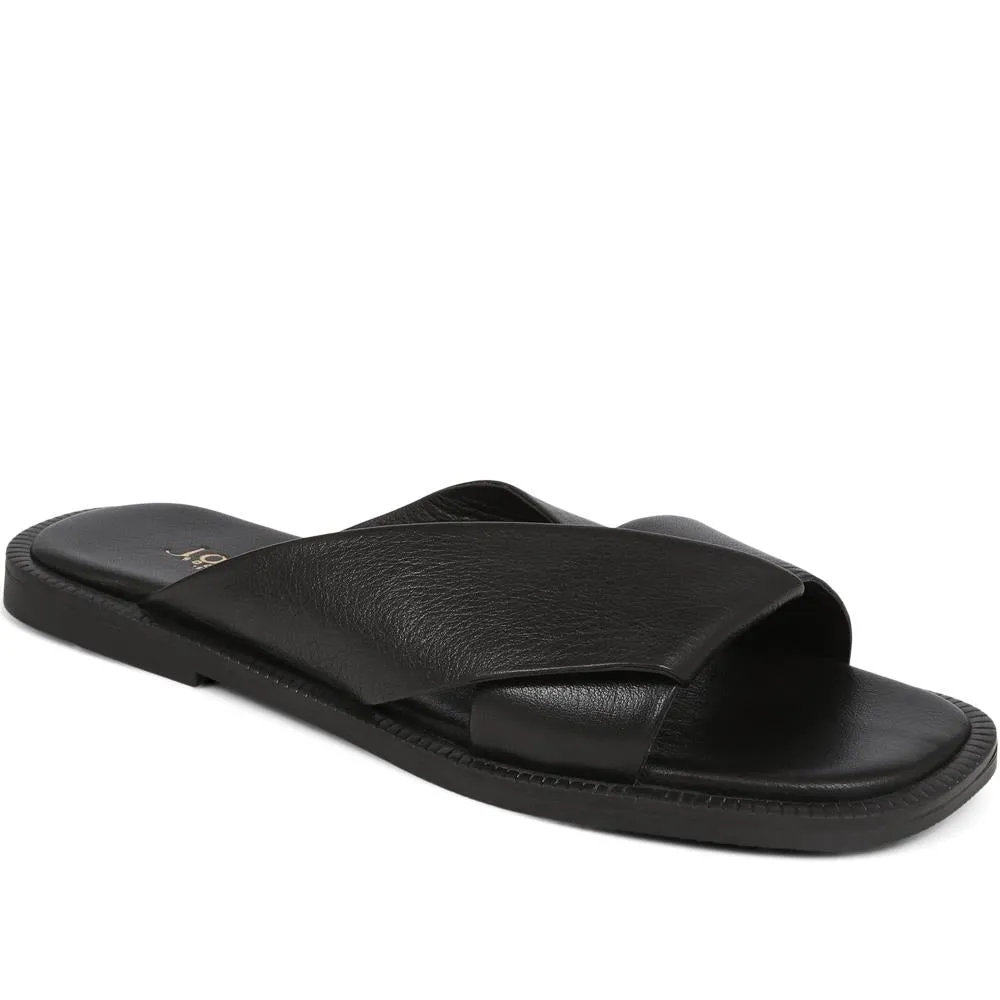 Hazelle Flat Mule Sandals - HAZELLE / 325 227