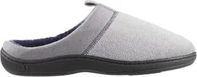 isotoner Men's Open Back Slipper with Memory Foam and Indoor/Outdoor Sole