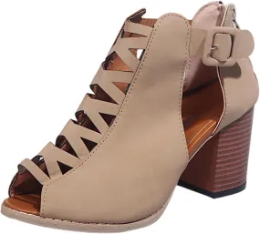 Ladmiple Wedge Sandals for Women Dressy Casual Hollow Out Open Toe High Heel Shoes Slip on Espadrilles Platform Sandal