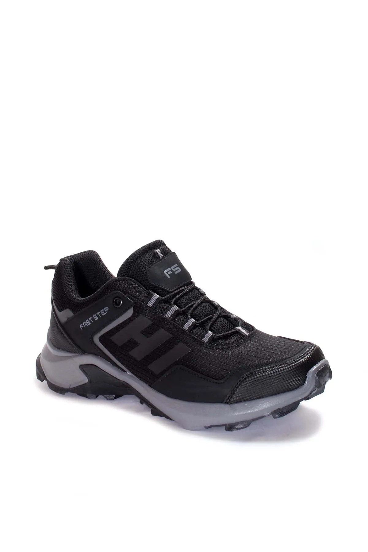 Men's Black and Grey Trail Running Shoes - Wessi