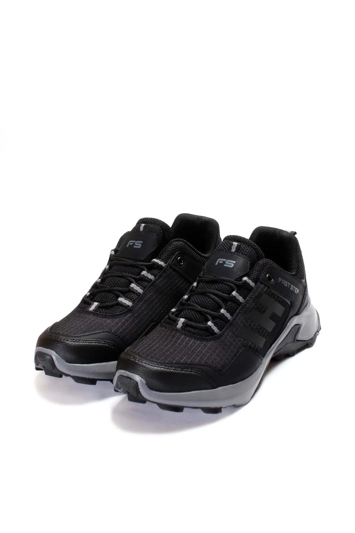 Men's Black and Grey Trail Running Shoes - Wessi