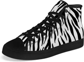 Men's Women's Tiger Print High Top Canvas Shoes High Top Sneakers Lace Up Casual Shoes Gifts for Men Women