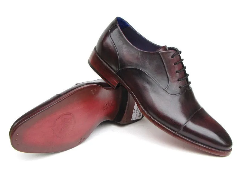 Paul Parkman Black Purple Captoe Oxfords