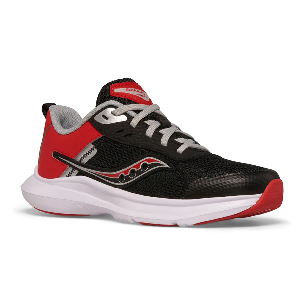 Saucony Axon | Infrared/Black Kids Youth Laces Sneakers