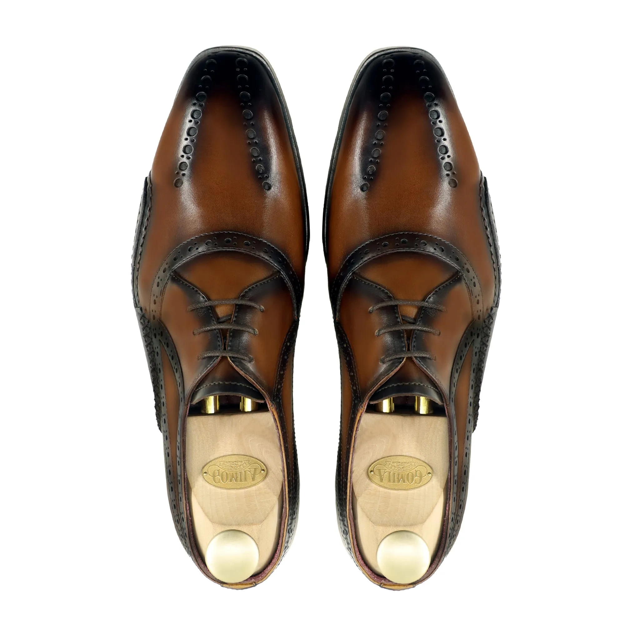 Shuriken - Men's Burnished Tan Calf Leather Oxford Shoe - Goodyear Welted