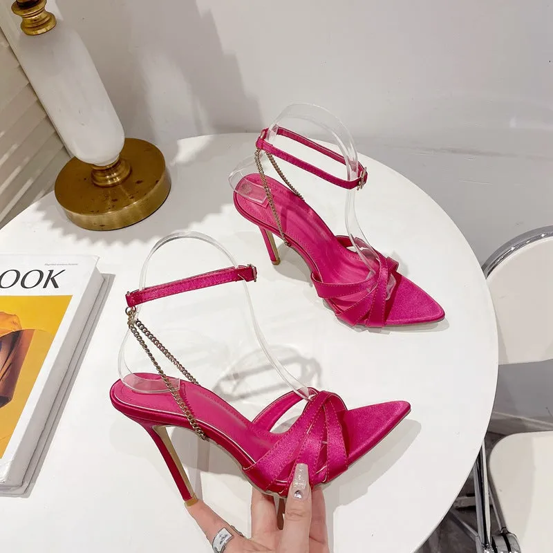 Sleek Minimalist High-Heeled Sandals
