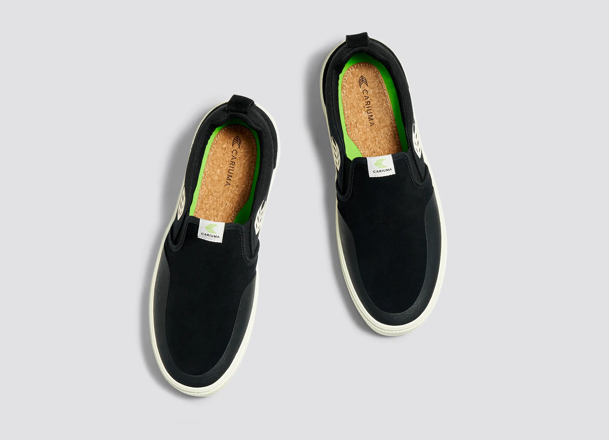 SLIP-ON PRO Black Suede and Canvas Ivory Logo Sneaker Men