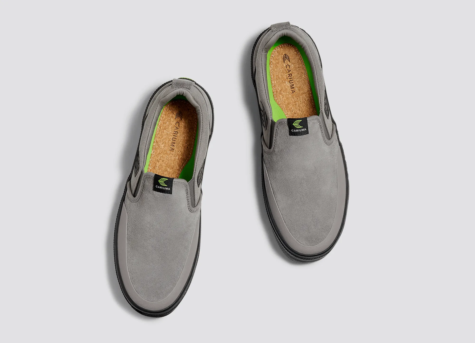 SLIP-ON PRO Charcoal Grey Suede and Canvas Black Logo Sneaker Women