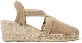 TONI PONS - Esparto sandal, elastic straps, wedge and platform, covered toes, rubber sole, gel sole, for: Women