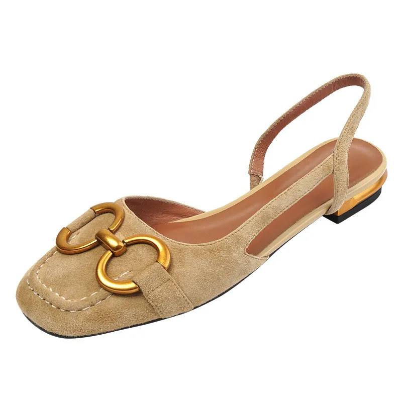 Vintage style Flat Horsebit Loafers Sandals