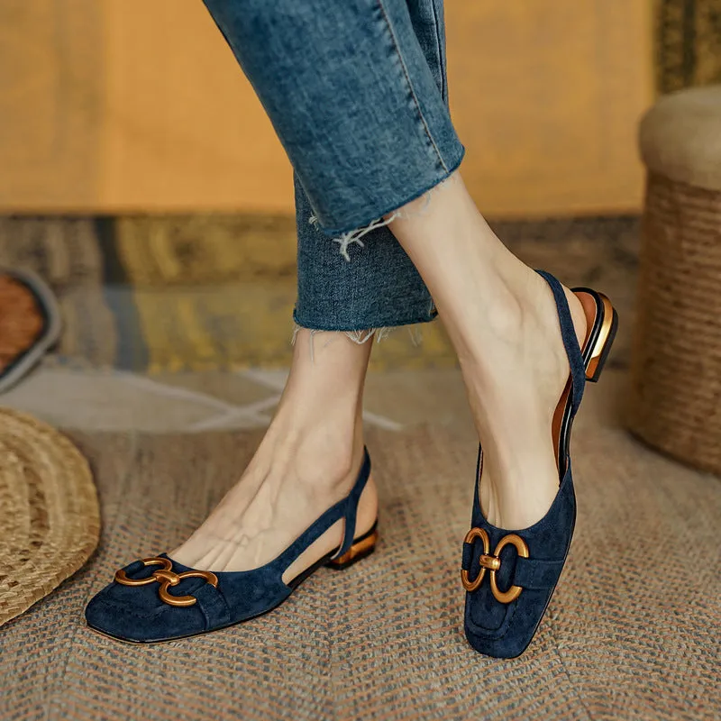 Vintage style Flat Horsebit Loafers Sandals