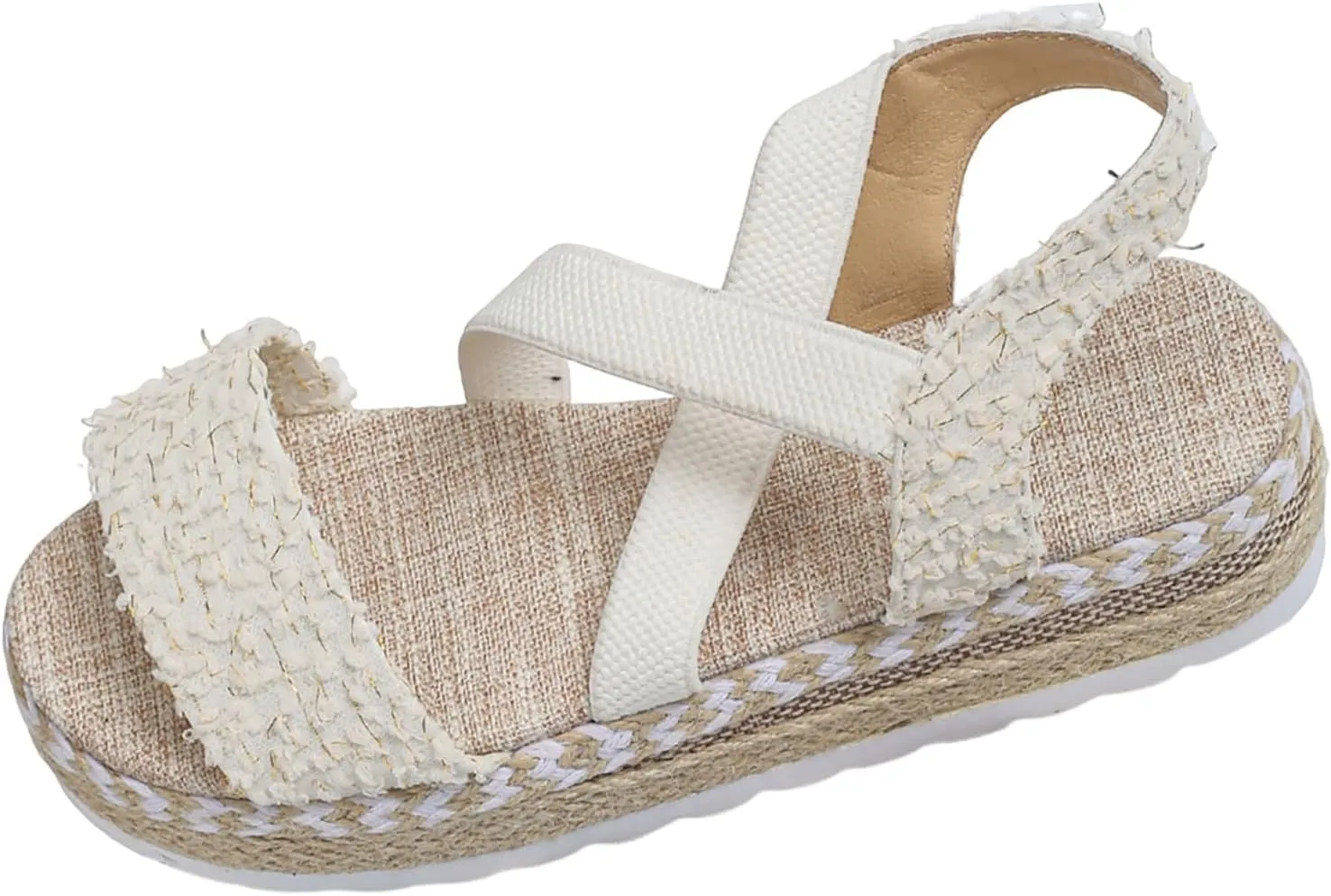 Womens Sandals 2025 Open Toe Flatform Espadrille Platform Sandal Strappy Wedge