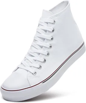 ZGR Men's High Top Canvas Sneakers Lace Up Classic Casual Walking Shoes